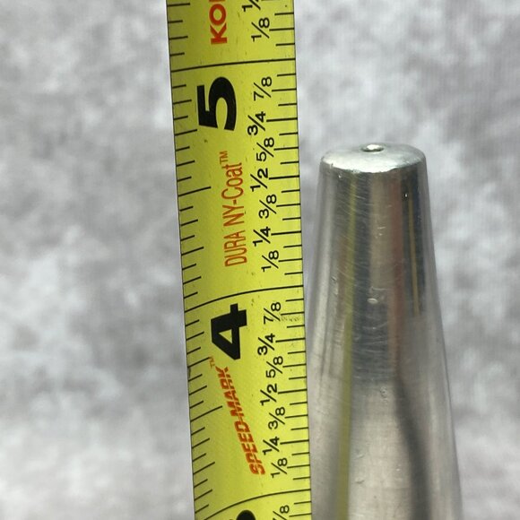 Vintage Selangor Pewter 4PC Salt & Pepper Shakers Mustard Pot on Teak Wood - Picture 14 of 15